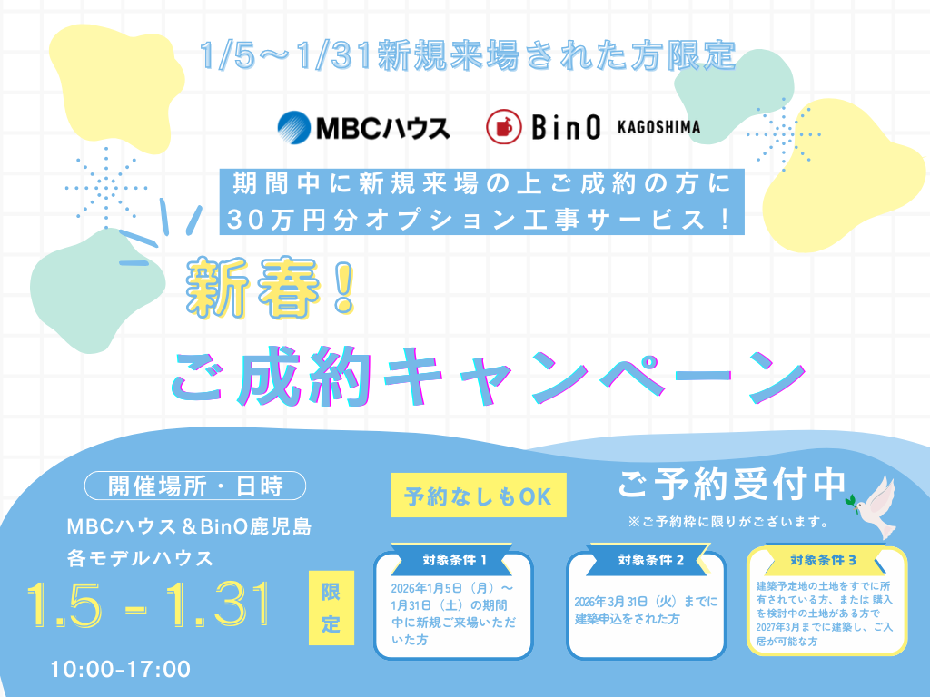 30万円分のオプション工事サービスをプレゼント！「新春ご成約キャンペーン」を開催【1/5-31】