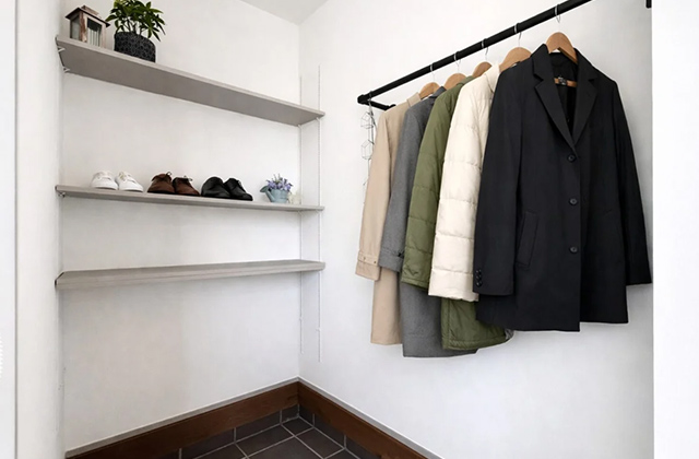 収納 - 中郷平屋モデルハウス「1.5帖のパントリーと土間収納のある4LDKモダン平屋」(薩摩川内市) - センチュリーハウス