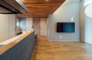 シンプルを極めた勾配屋根の佇まいと開放的なLDKが調和する平屋 - チェックハウスプラス - LDK