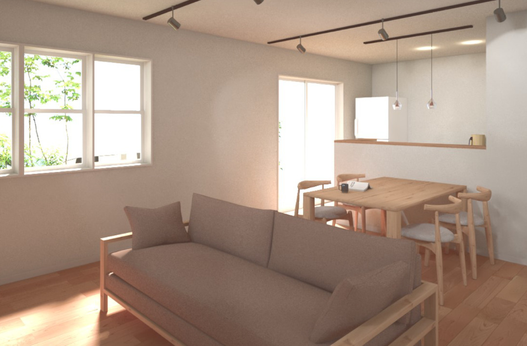 フレアージュ真孝2期No.3モデルハウス LATTE「高天井と豊富な収納でゆったり暮らす3LDKの平屋」(霧島市) - クラシックホーム - LDK