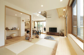 リビングダイニングと和室をつなげた開放的な2階建て「松元の家」 リンクプラン