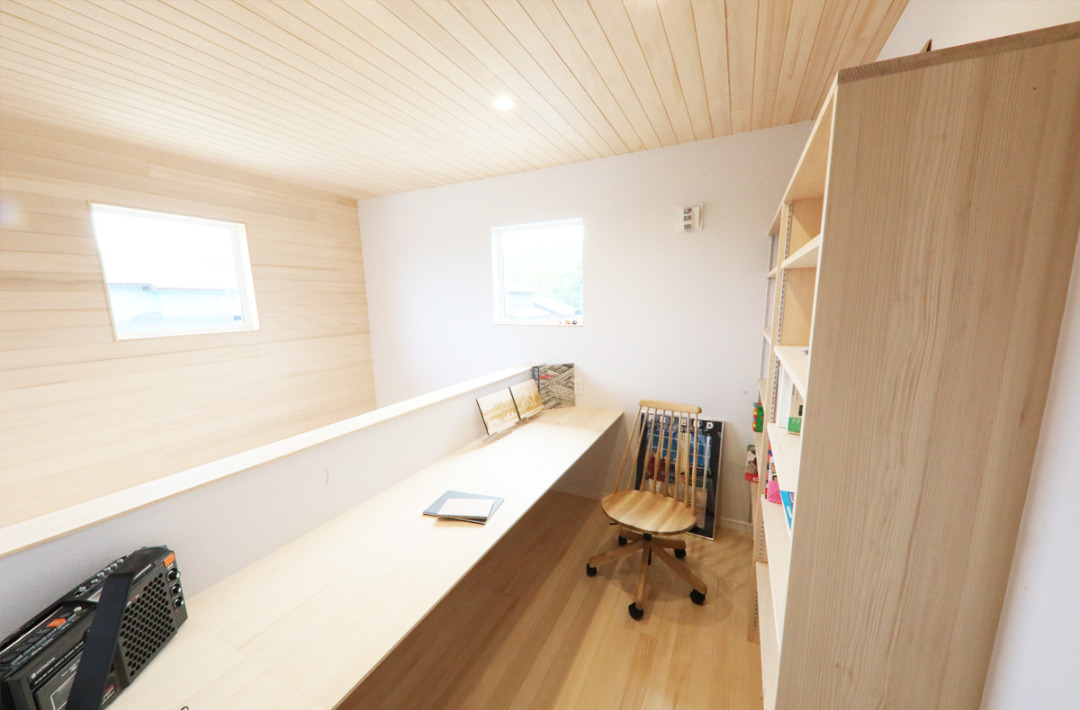 姶良 体験型モデルハウス「木の風合いに包まれる空気がきれいな2階建て」 (姶良市) - もみの木ハウス - 2階ホール