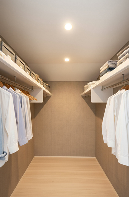 収納 -「木咲な家」2階建て「白を基調とした洗練されたLDKの家」(鹿児島市) - 三洋ハウス