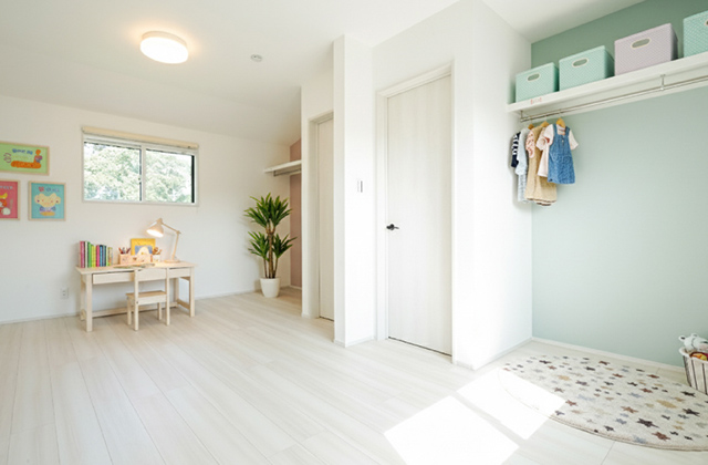 子供部屋 -「木咲な家」2階建て「白を基調とした洗練されたLDKの家」(鹿児島市) - 三洋ハウス