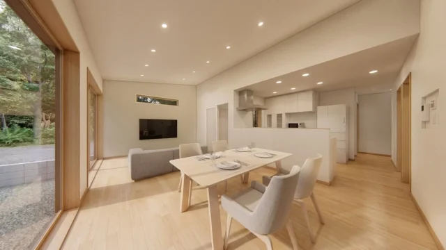 霧島市国分下井にて「勾配天井で開放的なLDKと家事ラク回遊動線がつながる！家族の時間が増える♪31坪平屋」の完成見学会【4/25,26】