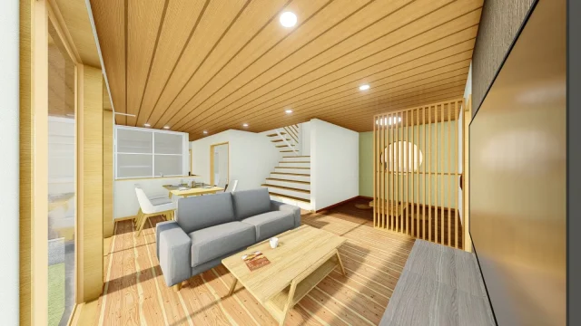 姶良市平松にて「家事動線に優れた1階主寝室で、将来の平屋暮らしも叶う!大階段と和モダンな洋室でくつろぐ♪36坪2階建て」の完成見学会【11/1-3】