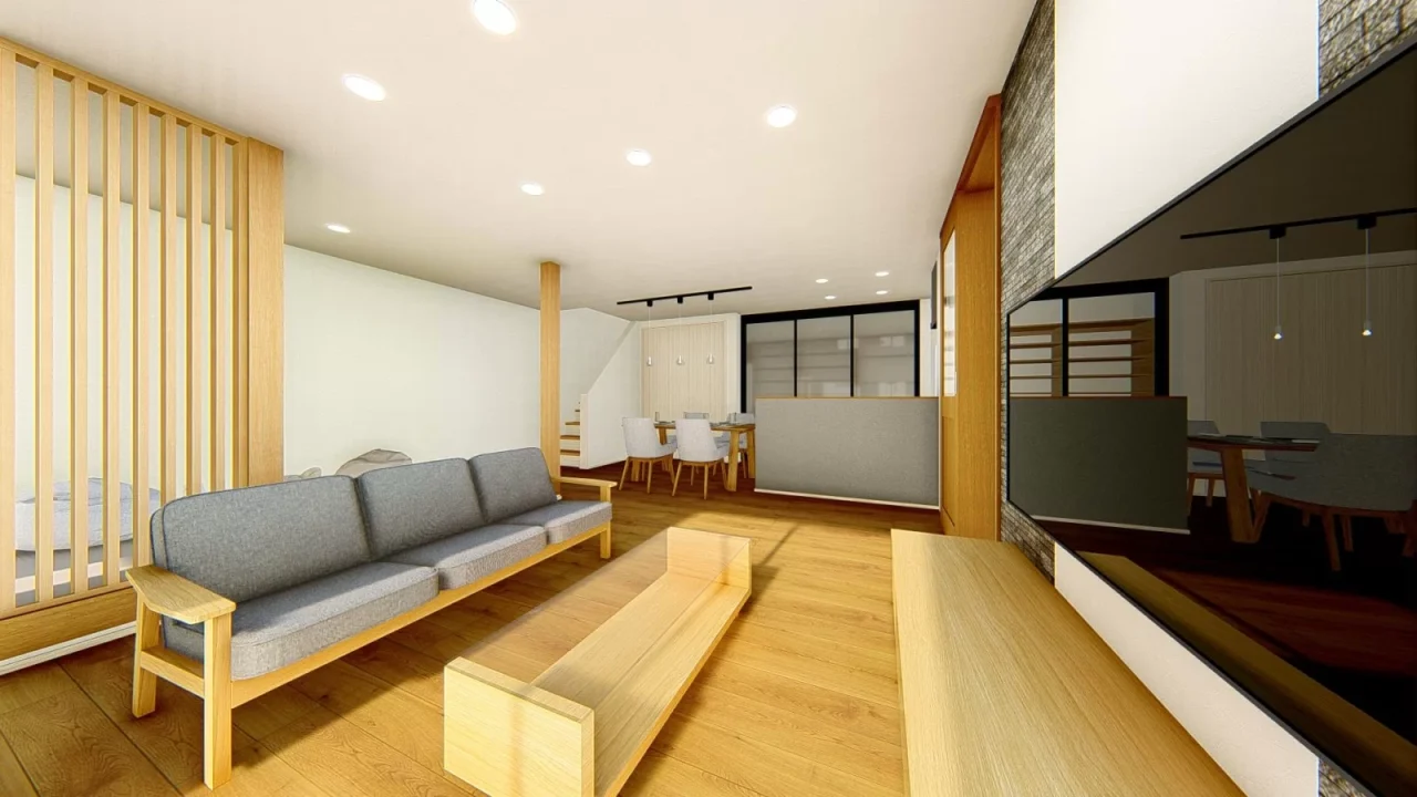 姶良市平松にて「一緒に住む安心と、それぞれの生活リズムを賢く両立!玄関・水回り共有♪仲良し家族の35坪2階建て二世帯住宅」の完成見学会【2/7,8】