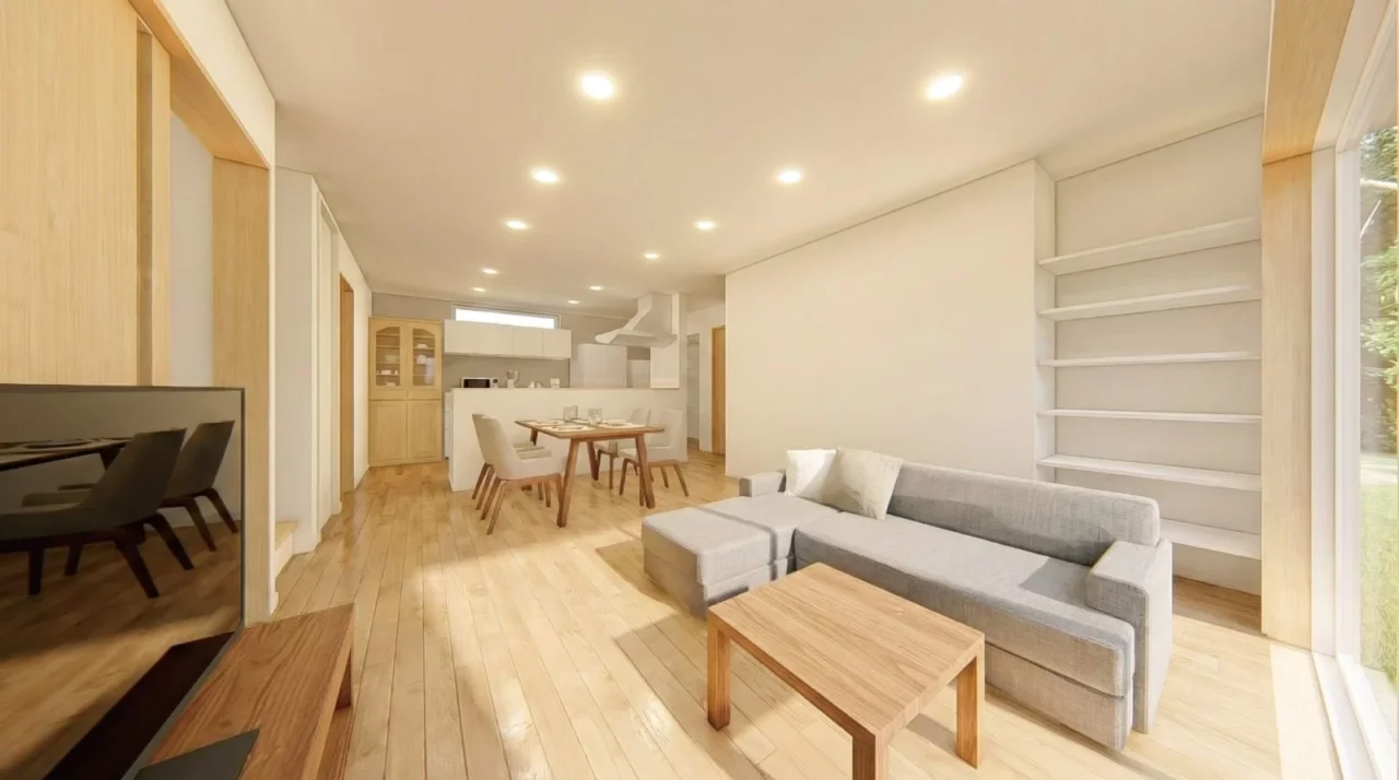 鹿児島市中山町にて「プライベートリビング・セカンドダイニング・シャワールーム完備!キッチンに三世代が集う♪3WAY玄関動線の2階建て二世帯住宅」の完成見学会【2/28,3/1】