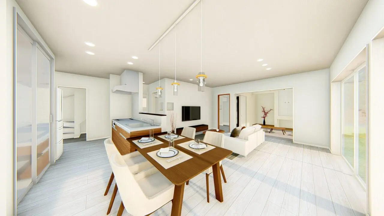 志布志市有明町にて2棟同時完成見学会「36坪ロフト付き平屋」「3LDK高