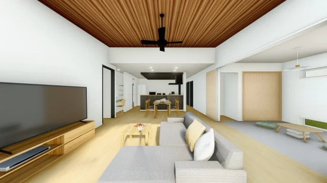 鹿児島市山田町にて「無駄ゼロ動線とたっぷり収納で、ゆとりの時間を育む大空間に憩う♪暮らし上手になれる35坪平屋」の完成見学会【11/8,9】