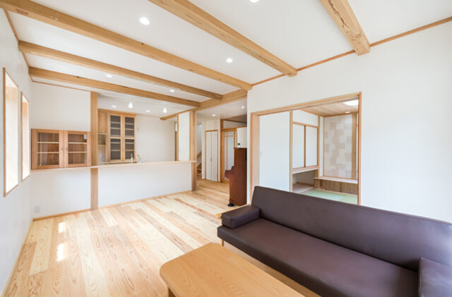 家族が健やかに過ごせる自然に包まれた鹿児島の木と暮らす2階建て - 建築工房匠 - LDK